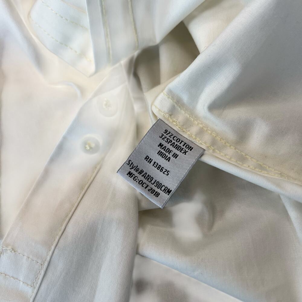 Alexander Julian Men’s Cream Button Down Shirt Size Small NWT Stretch Cotton - Picture 7 of 8